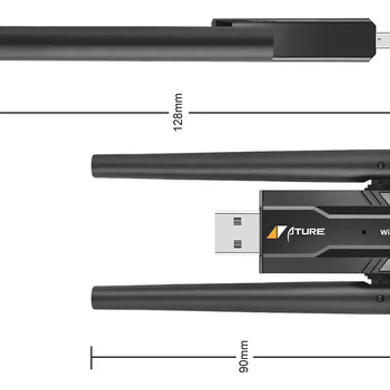 Adaptador Antena Wifi6 Ax900mbps 2.4ghz 5ghz Usb Pc 3