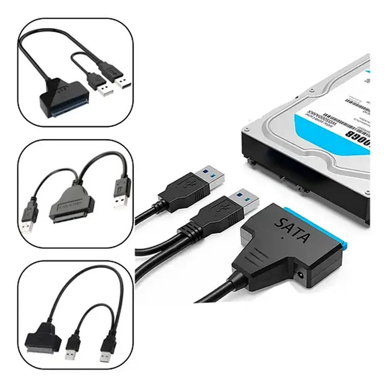 Cable Adaptador Sata A Usb 2  Para Disco Duro Notebooks 1