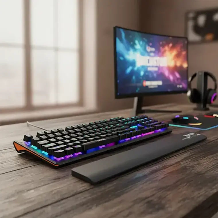 Teclado Gamer Bajeal Mecánico Rgb Con Teclas Anti Ghosting 9