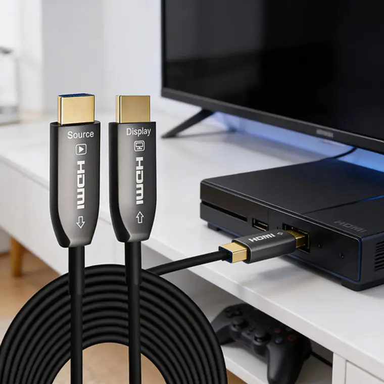 Cable Hdmi Fibra Óptica 30m  4k Uhd 2.0 Aoc Certificado 5