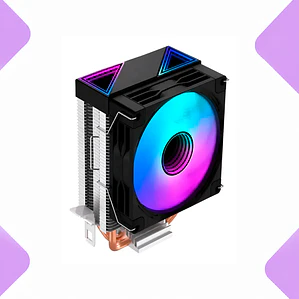 Disipador Ventilador Para Pc Cpu Argb 90mm 2 Heatpipes Cobre Intel Lga1700 1200 115x Amd Am4 Am5 Ventilador Silencioso Alto Rendimiento 130w Gaming Pc