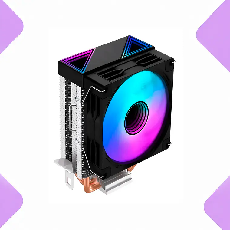 Disipador Ventilador Para Pc Cpu Argb 90mm 2 Heatpipes Cobre Intel Lga1700 1200 115x Amd Am4 Am5 Ventilador Silencioso Alto Rendimiento 130w Gaming Pc 1