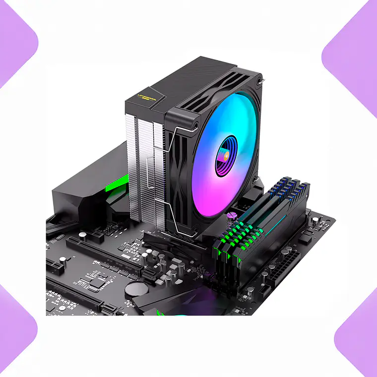 Disipador Ventilador Para Pc Cpu 215w Tdp Pwm Cooler Procesador Silencioso Alto Rendimiento 2