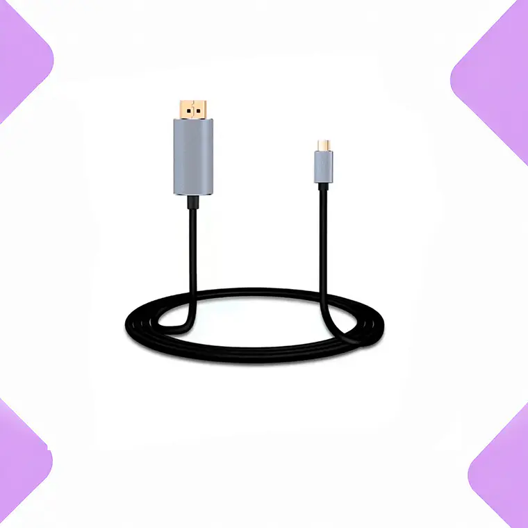 Cable Adaptador USB-C 3.1 a DisplayPort 4k DP 1.8m 4K60Hz Chapado en Oro Compatible con MacBook Thunderbolt 3  2