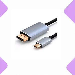 Cable Adaptador USB-C 3.1 a DisplayPort 4k DP 1.8m 4K60Hz Chapado en Oro Compatible con MacBook Thunderbolt 3 