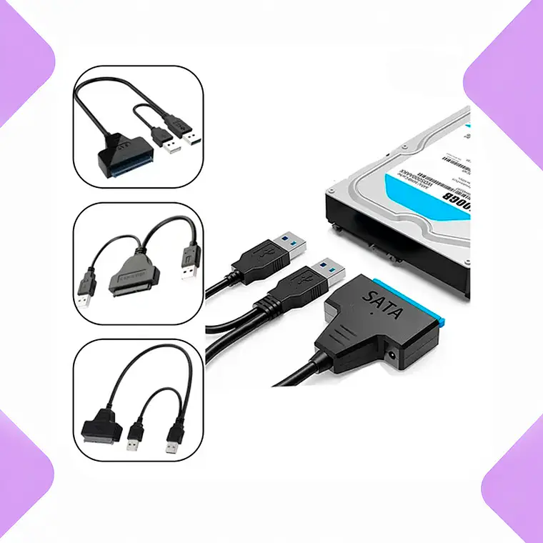 Cable Adaptador Sata A Usb 2  Para Disco Duro Notebooks 1