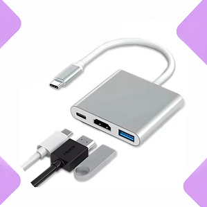 Adaptador Hub 3 En 1 Usb A Usb-c Type C Hdmi Usb 3.0 4k