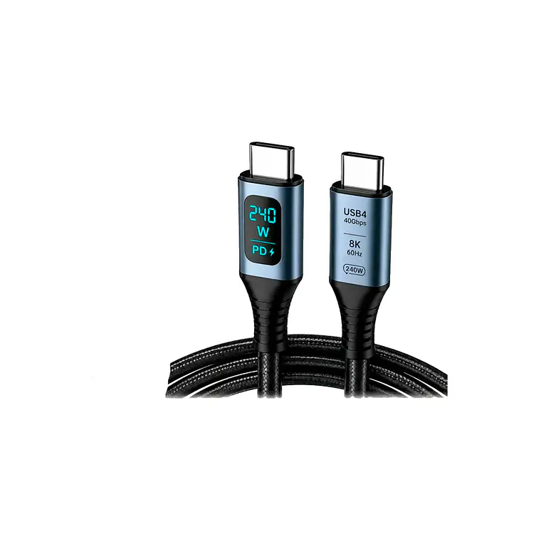 Cable USB4 Tipo-C 40 Gbps 240 W PD 3.1, 1 m 2