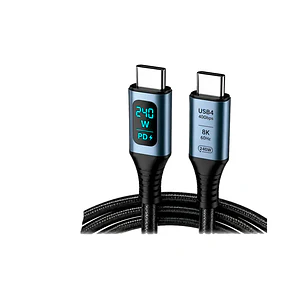 Cable USB4 Tipo-C 40 Gbps 240 W PD 3.1, 1 m