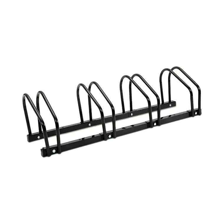 Bicicletero para 4 Bicicletas de Acero Negro 1