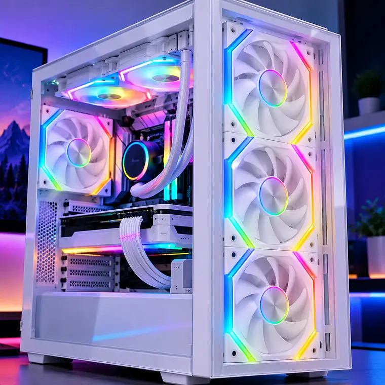 Ventilador Cooler PC Gamer 120mm ARGB PWM Blanco Cubinexus 2