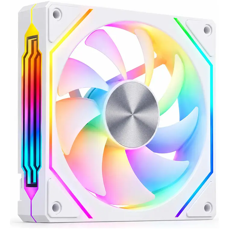 Ventilador Cooler PC Gamer 120mm RGB Barra Lateral Blanco 1