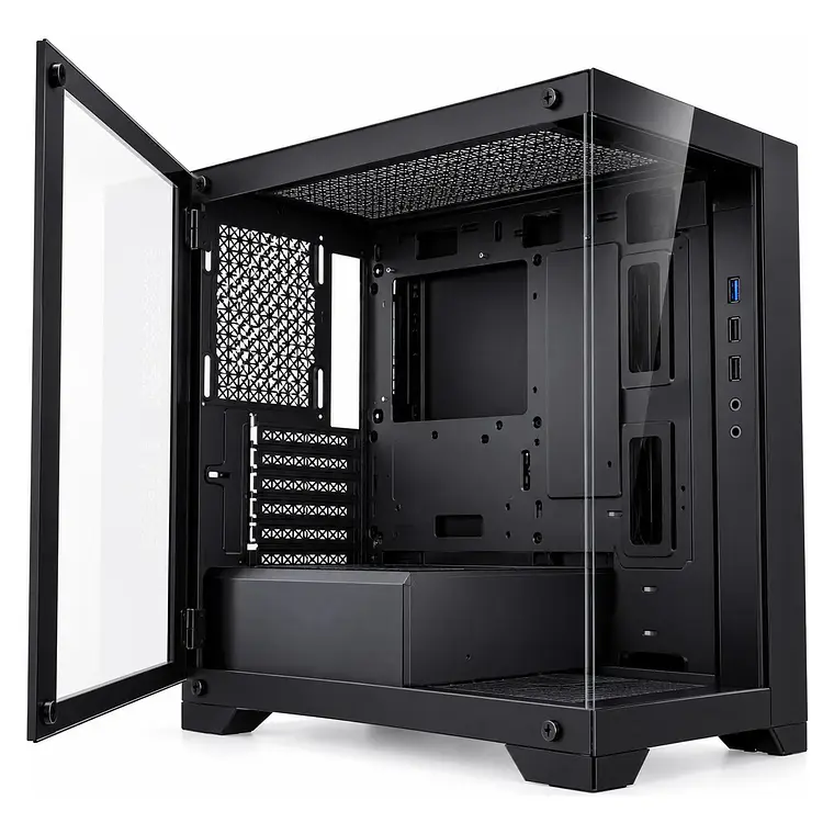 Gabinete PC Gamer Torre Compacta Micro ATX Vidrio Negro 3