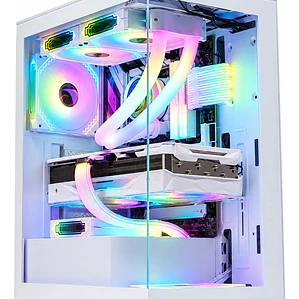 Gabinete PC Gamer Torre Compacta Micro ATX Vidrio Blanco