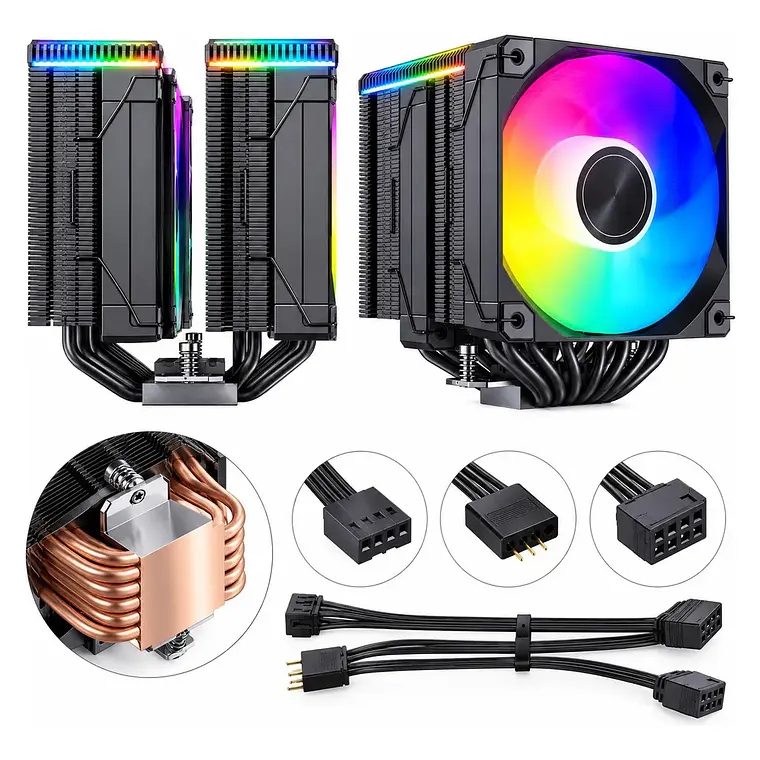 Disipador CPU Cubinexus MT660 Doble Torre ARGB Negro 3