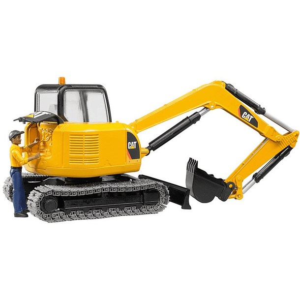 Mini Escavadora com Figura CAT 3