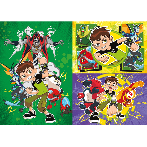 Puzzle 3 x 48 pçs - Ben 10 2