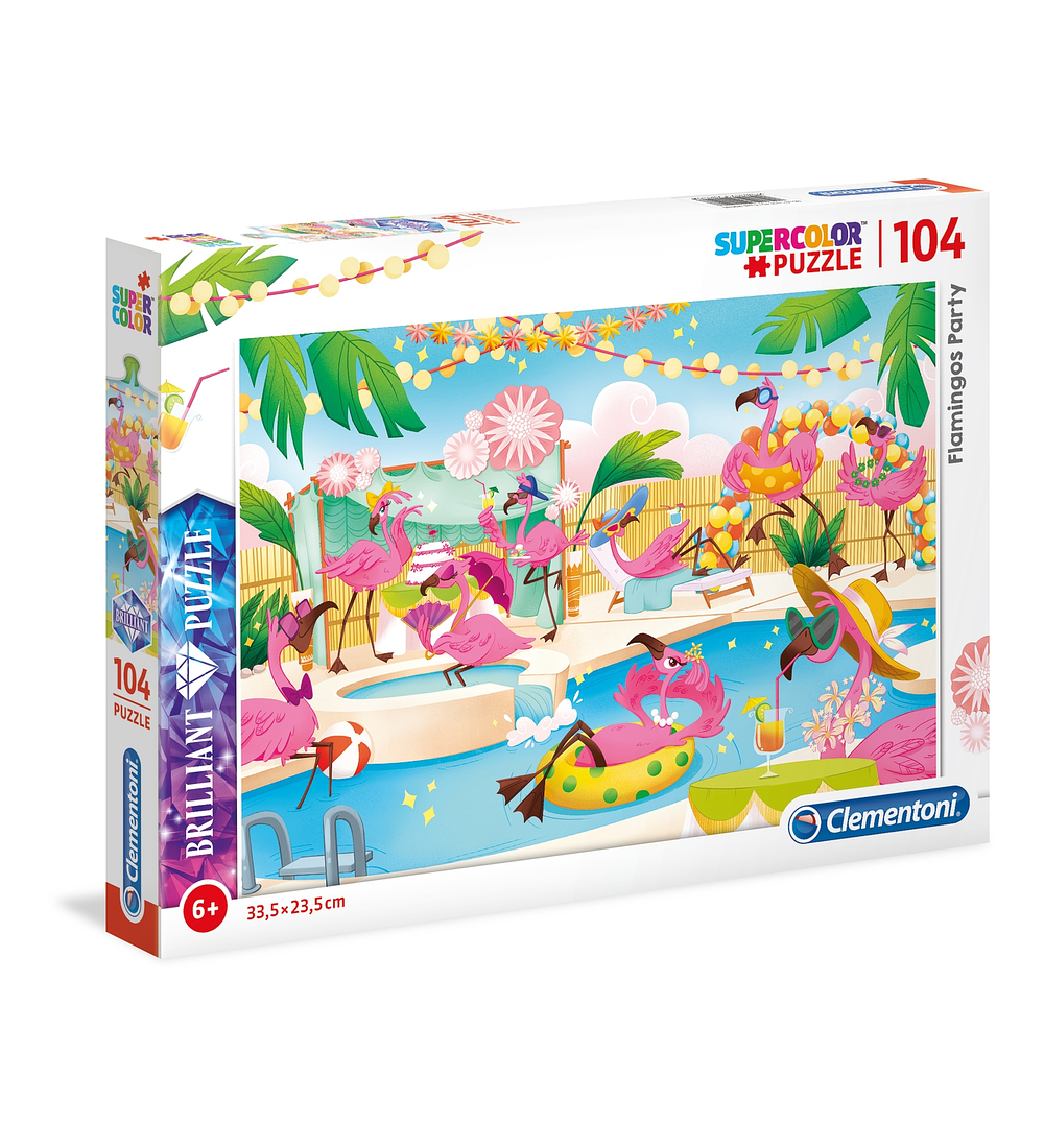 Puzzle Brilliant 104 pçs - Flamingos