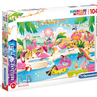 Puzzle Brilliant 104 pçs - Flamingos 1