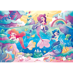 Puzzle Glitter 104 pçs - Sereias