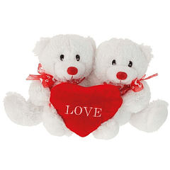 Conj. 2 Ursos com Coração 28cm