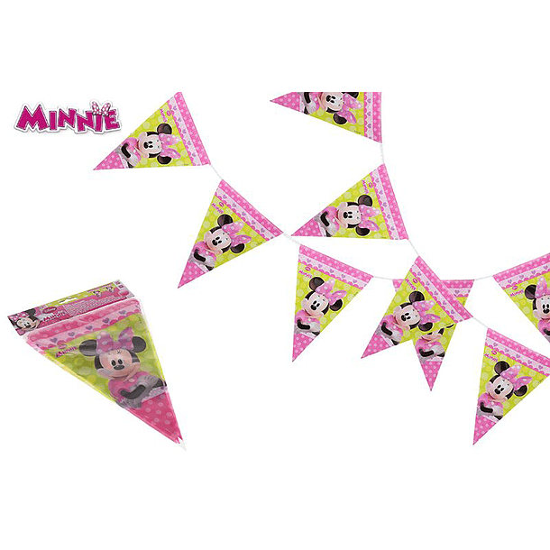 Conjunto 9 Bandeirolas - Minnie 