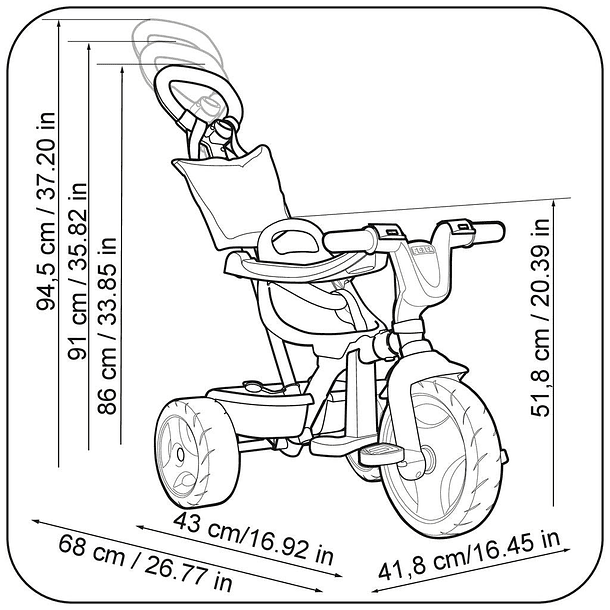 Triciclo Evo Trike 3X1 Plus 9