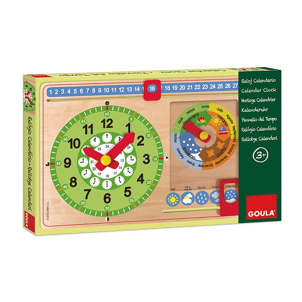 Relógio Calendário em Português 1