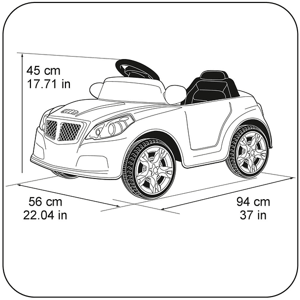 Twinkle Car Black 12V 8