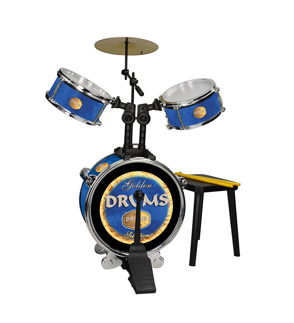Bateria Simples Golden Drums - Azul