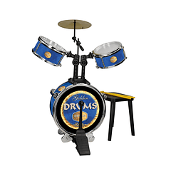 Bateria Simples Golden Drums - Azul