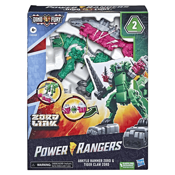 Power Rangers - Ankylo Hammer Zord & Tiger Claw Zord 1