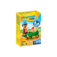 Trabalhador com Carrinho de Mão 1.2.3