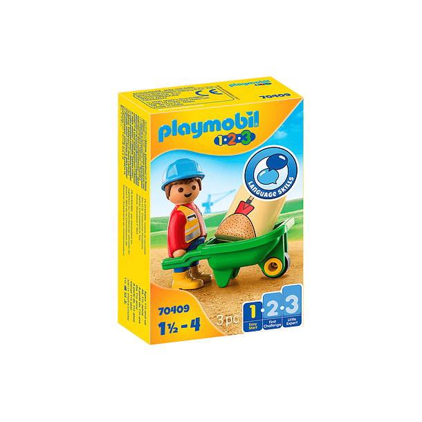 Trabalhador com Carrinho de Mão 1.2.3 1