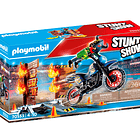 Moto com parede de fogo 1