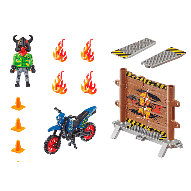 Moto com parede de fogo 2