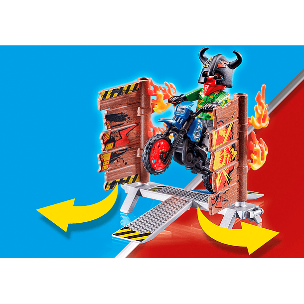 Moto com parede de fogo 5