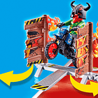 Moto com parede de fogo 5