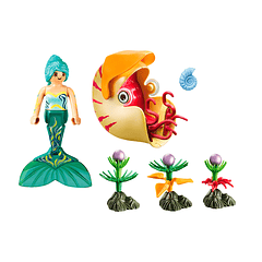 Sereia com Gôndola de Caracol