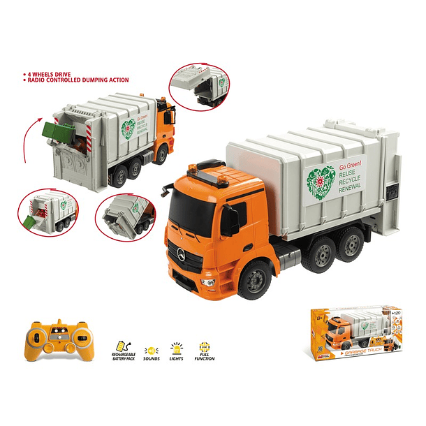 Mondo Motors - Camião do Lixo com Luzes e Sons 