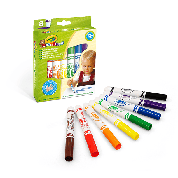 Crayola - 8 Marcadores Cores Lavável 
