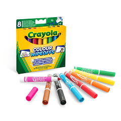 Crayola - 8 Marcadores Cores de Quadro Branco Lavável
