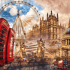 Puzzle 1500 pçs - Vintage Londres 2