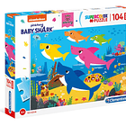 Puzzle Maxi 104 pçs - Baby Shark 1
