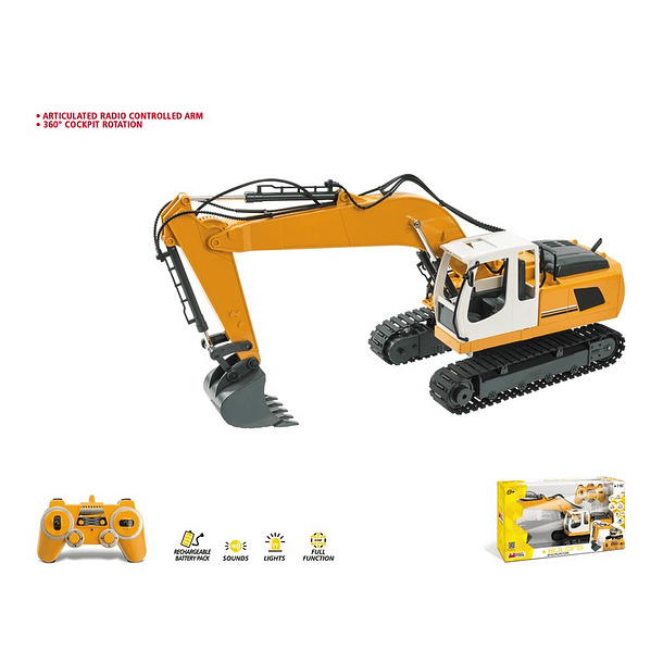 Mondo Motors - Escavadora com Luzes e Sons 