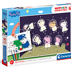 Puzzle Double Face 60 pçs - Peppa Pig 1