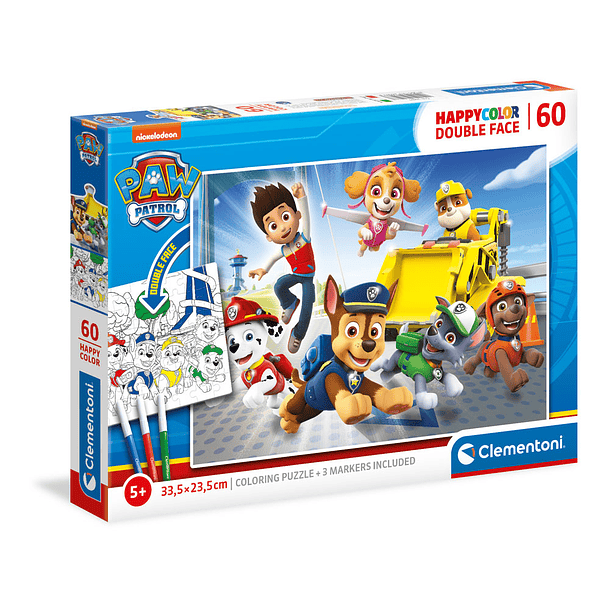 Puzzle Double Face 60 pçs - Patrulha Pata 1