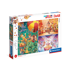 Puzzle 3x48 pçs - The Circus