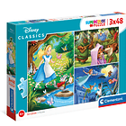 Puzzle 3x48 pçs - Disney Classic 1