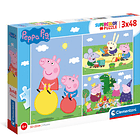 Puzzle 3x48 pçs - Peppa Pig 1